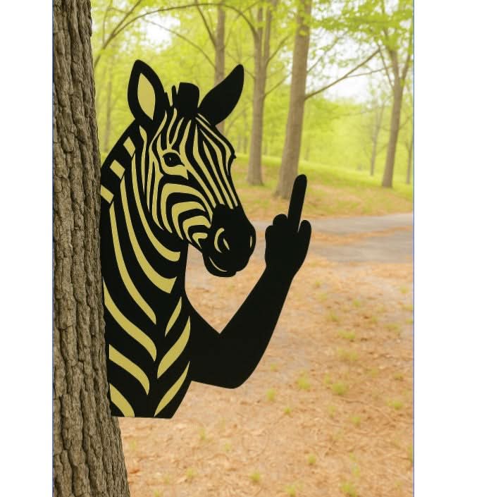 Peek-A-Boo Flipper Metal Sign – 15" Aluminum Silhouette Collection