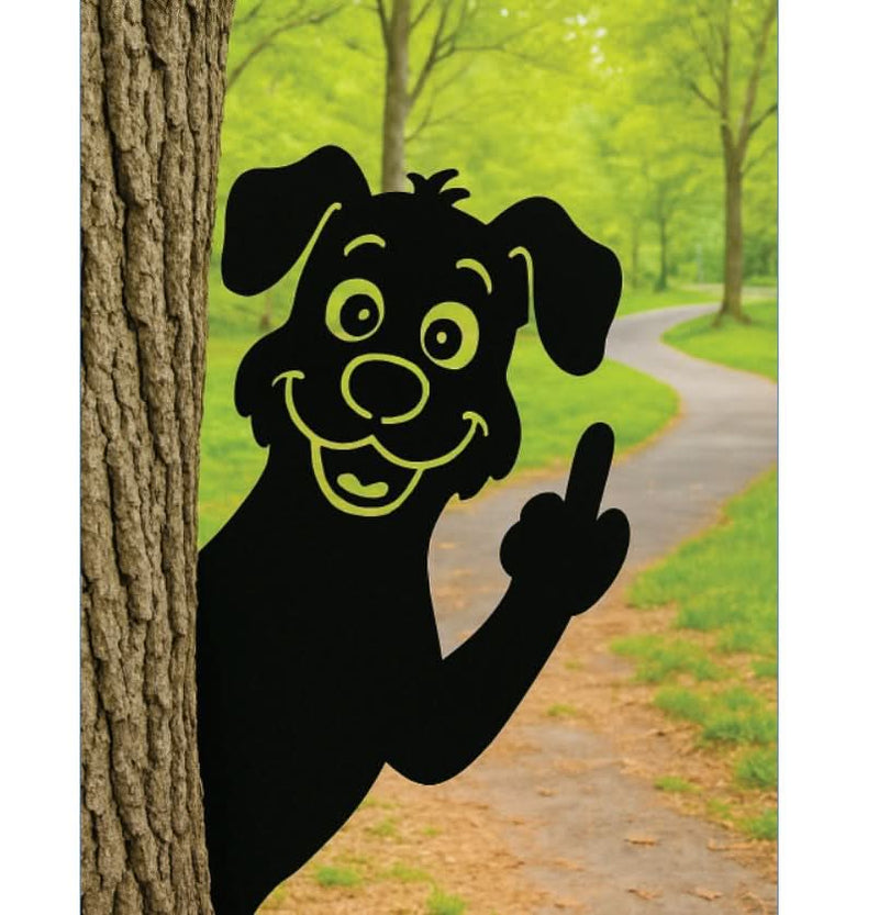 Peek-A-Boo Flipper Metal Sign – 15" Aluminum Silhouette Collection