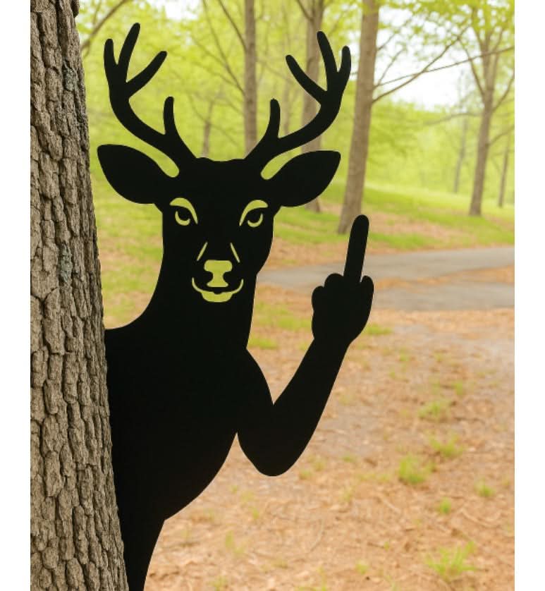 Peek-A-Boo Flipper Metal Sign – 15" Aluminum Silhouette Collection