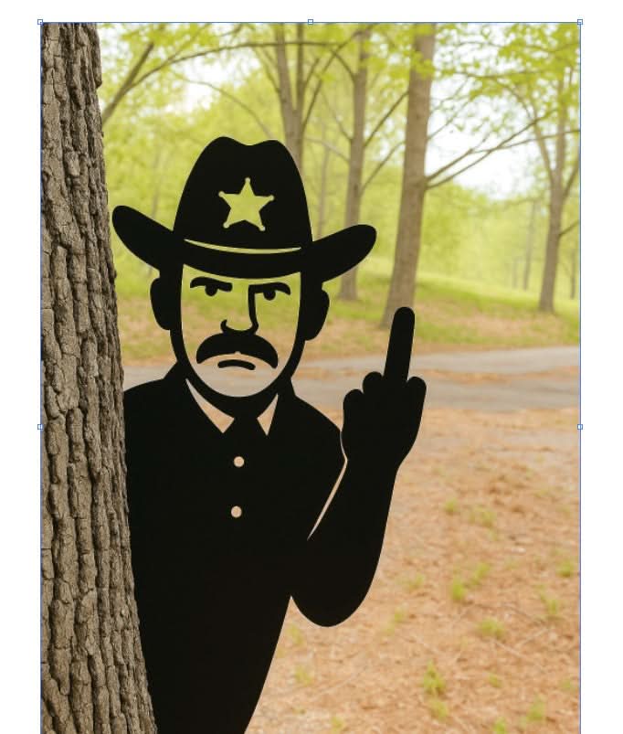 Peek-A-Boo Flipper Metal Sign – 15" Aluminum Silhouette Collection