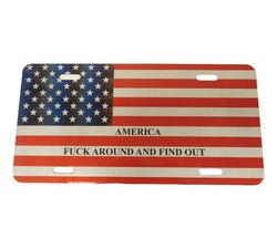 AMERICA F Around And Find Out License Plate