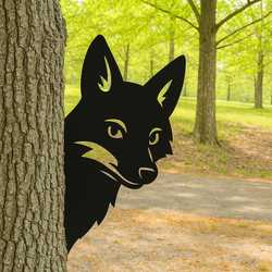 Peek-A-Boo Fox Corner Metal Sign - Buy One Get One 50% OFF - 15" Powder-Coated Yard Art
