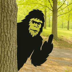Peek-A-Boo Sasquatch Corner Metal Sign - Buy One Get One 50% OFF - 15" Powder-Coated Yard Art