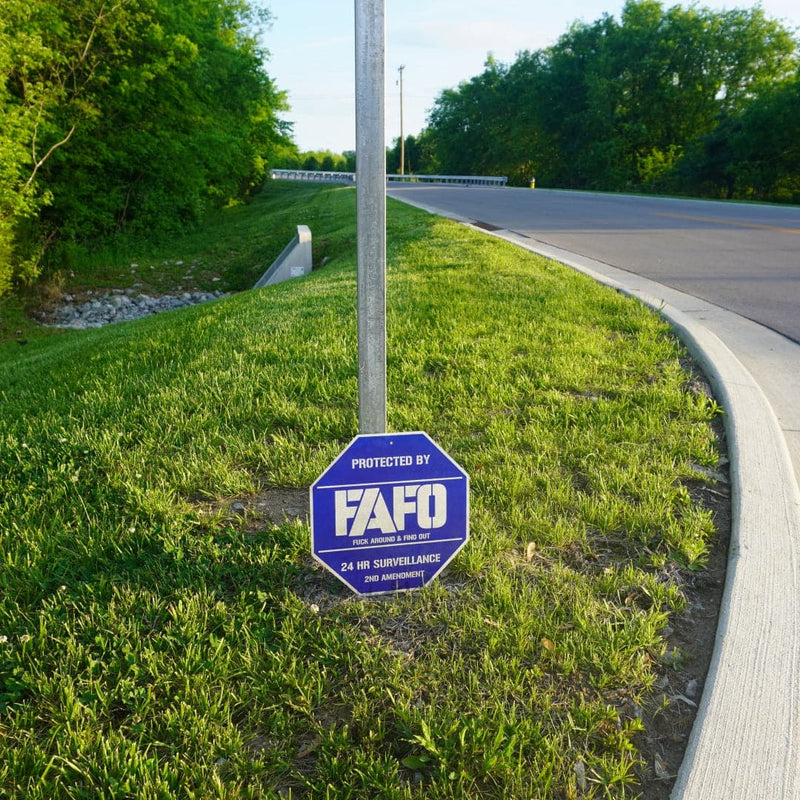 Special Offer: Protected By FAFO Metal Sign + 2 FREE FAFO Stickers!