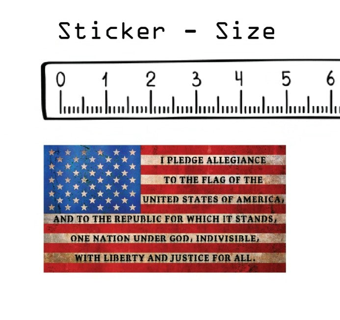 Sticker For Pledge Position American Flag Sticker Collection – Show Your Pride! – Nashville Metal Art