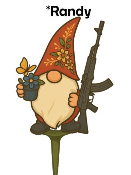 Gnomefront Defense Squad™ – Tactical FAFO Garden Gnome Stake (Single 12" Aluminum)