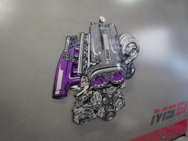 RB26DETT Engine Metal Wall Art