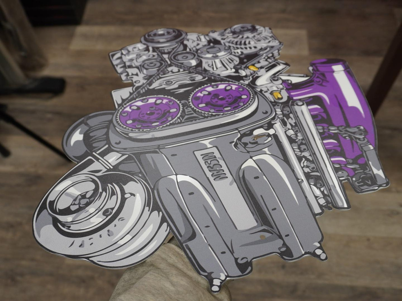RB26DETT Engine Metal Wall Art - 100% USA MADE – Nashville Metal Art