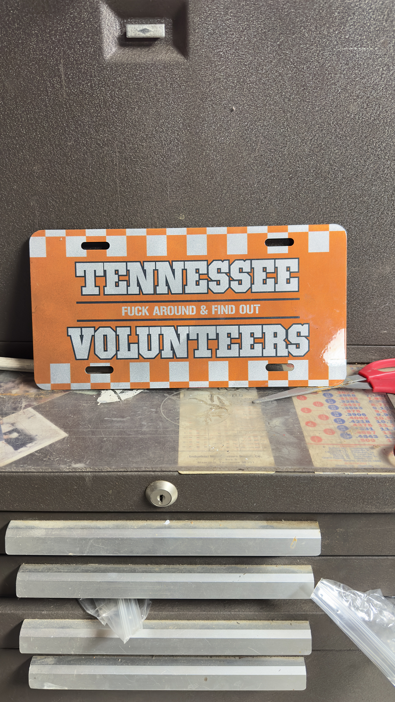 Tennessee Vols FAFO License Plate