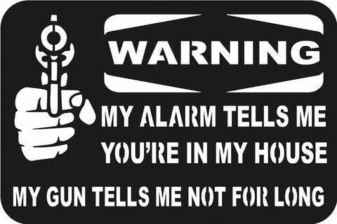 gun warning - Nashville Metal Art