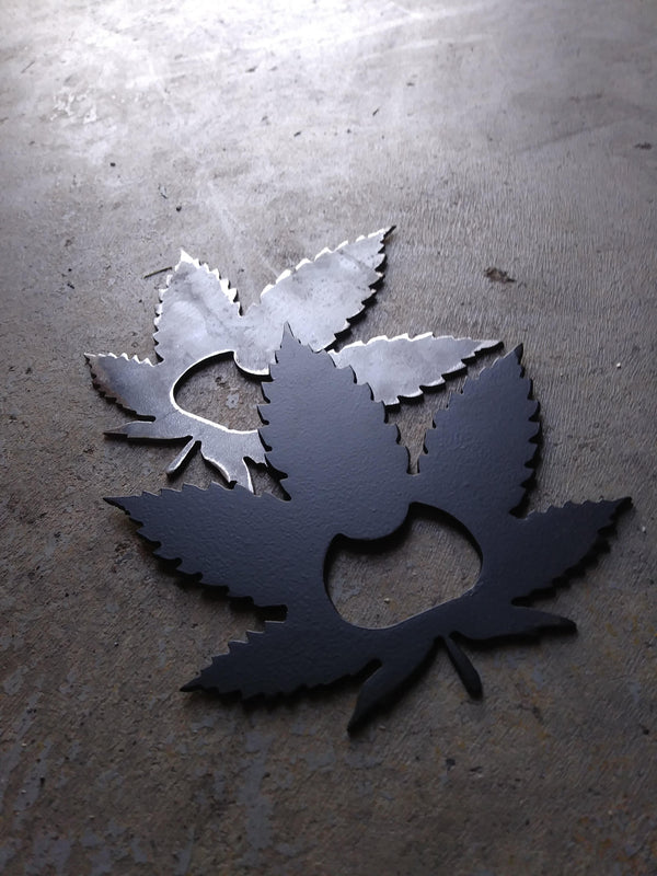 Weed Leaf Bottle Opener - Nashville Metal Art