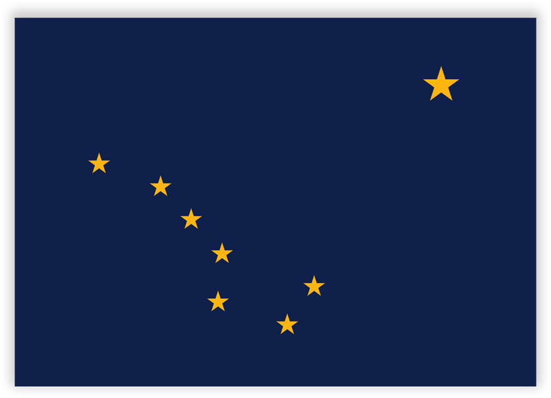 Alaska State Metal Flag