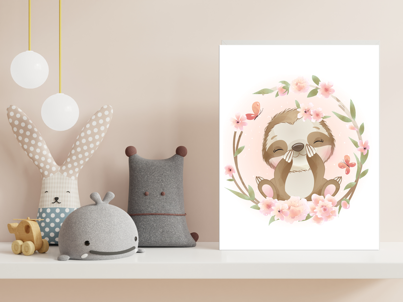 Sloth nursery deals decor