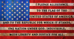 Rustic Pledge Of Allegiance Flag