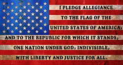 Rustic Pledge Of Allegiance Flag