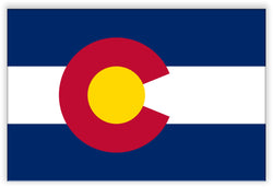 Colorado State Metal Flag