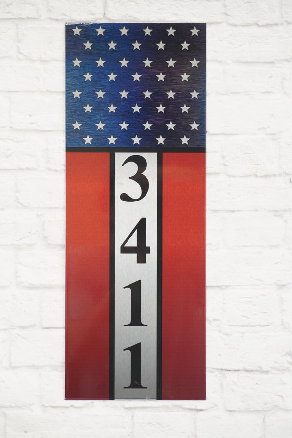 18" American Address Flag