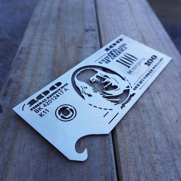 $100 Bill Bottle Opener