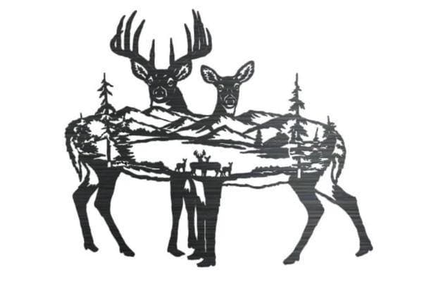 Deer Scene - Nashville Metal Art