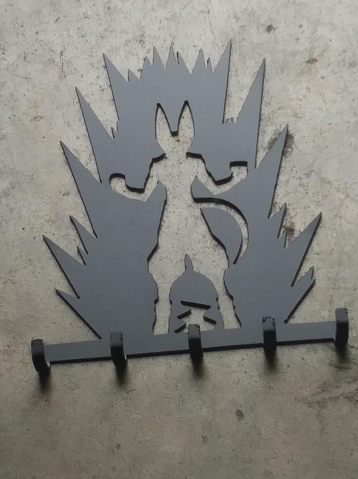 Wall Mounted Metal Anime Key Holder - Nashville Metal Art