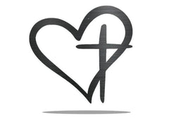 Heart Cross - Nashville Metal Art