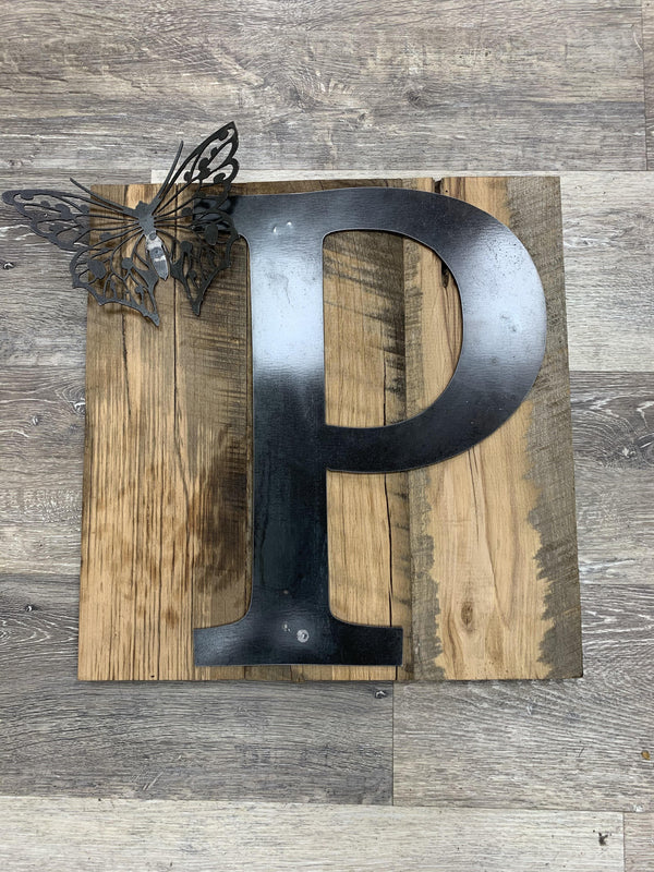 Wooden Metal Inital - Nashville Metal Art