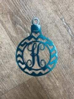 Teal "K" Ornament P57 - Nashville Metal Art