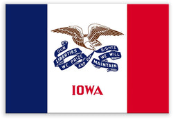 Iowa State Metal Flag