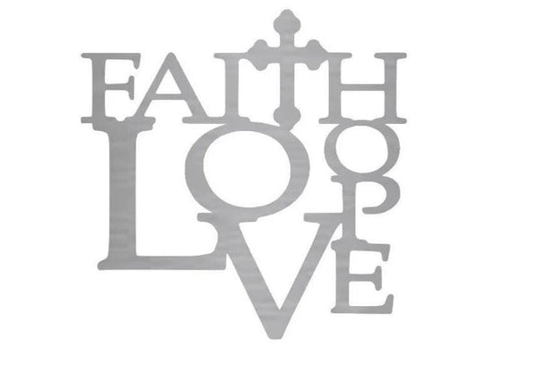 Faith, Love, Hope - Nashville Metal Art