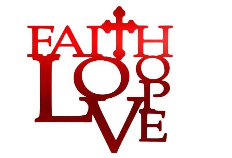 Faith, Love, Hope - Nashville Metal Art