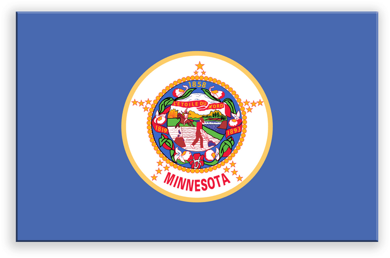 Minnesota State Metal Flag