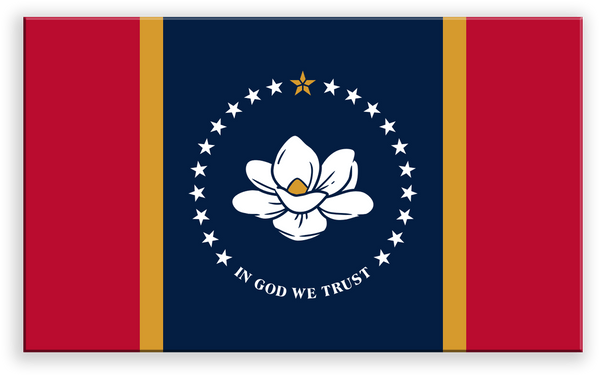Mississippi State Metal Flag