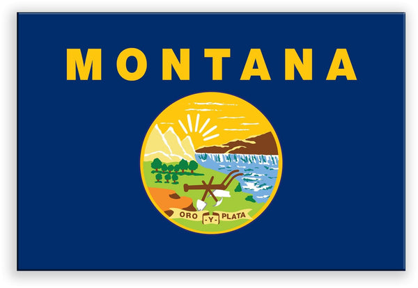 Montana State Metal Flag