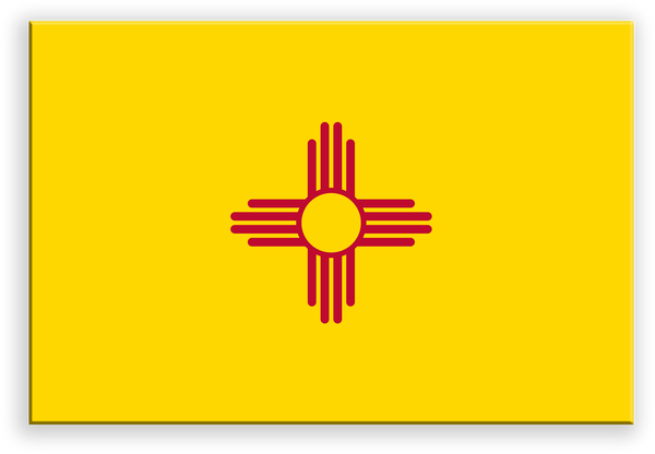 New Mexico State Metal Flag