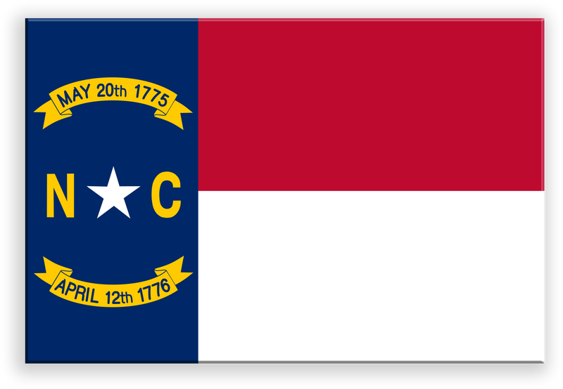 North Carolina State Metal Flag