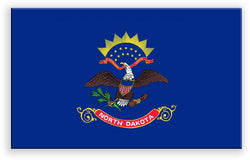 North Dakota State Metal Flag