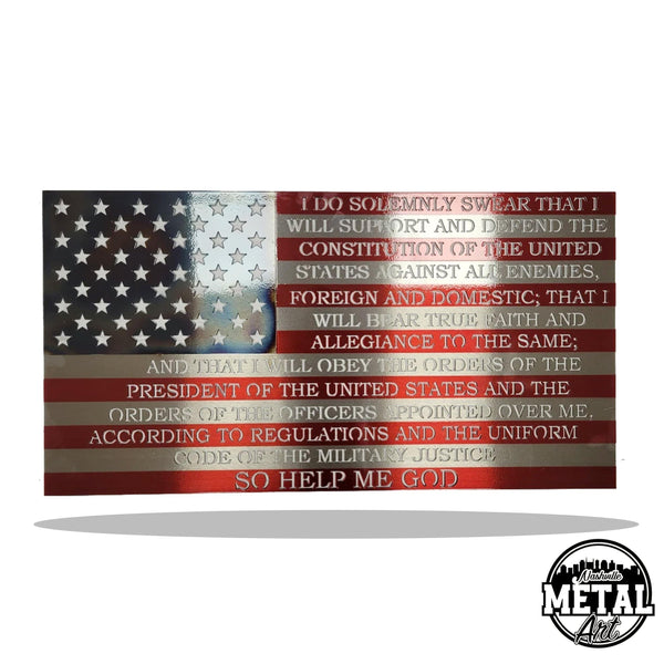 Oath of Enlistment Flag - Nashville Metal Art