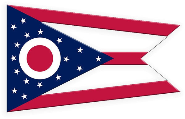 Ohio State Metal Flag