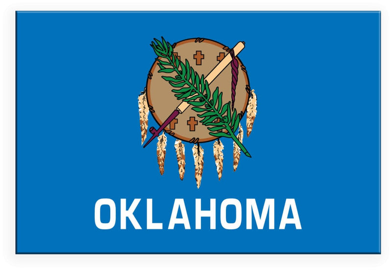 Oklahoma State Metal Flag