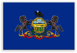 Pennsylvania State Metal Flag