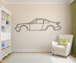 911 964 Turbo Car Silhouette Metal Art