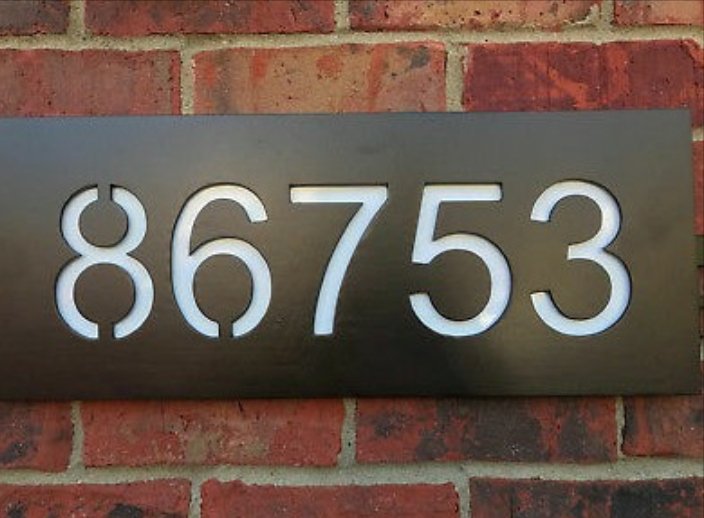 Big Number Address Plaque - Nashville Metal Art