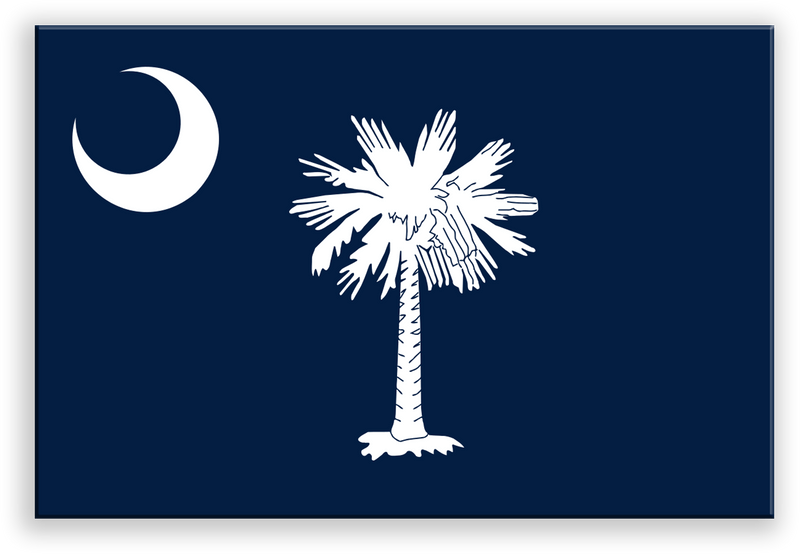 South Carolina State Metal Flag