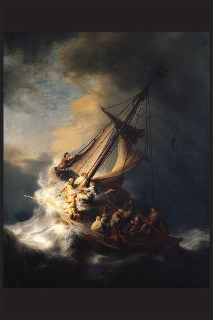 The Storm on the Sea of Galilee - Rembrandt  Fine Art Metal Print