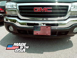 American Flag License Plate