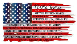 Tattered We The People - United States Constitution Flag (UV Printed)