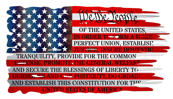 36" Tattered We The People - United States Constitution Flag - Overstock