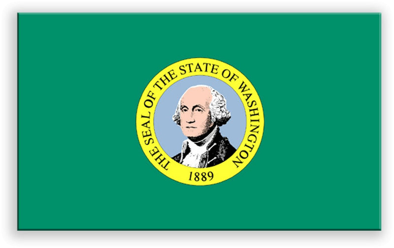 Washington State Metal Flag