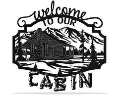 Welcome To Our Cabin - Nashville Metal Art