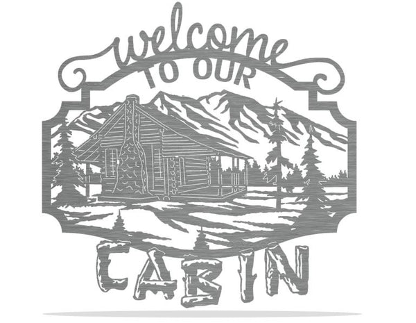 Welcome To Our Cabin - Nashville Metal Art